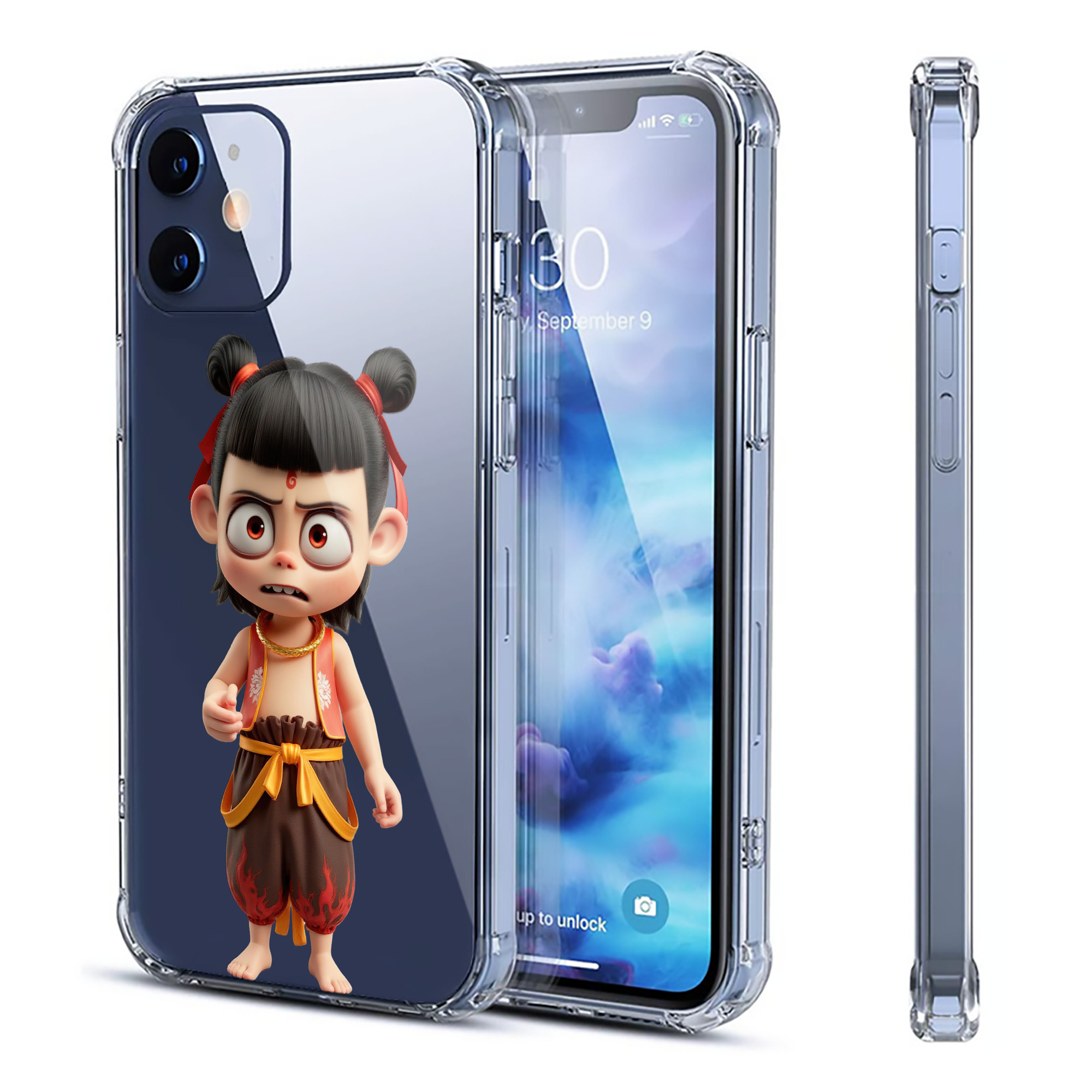 （画像用） Ne Zha 2 ナタ 魔童の大暴れ 【iPhone 12シリーズ対応】透明スマホケース（クリアソフトケース）